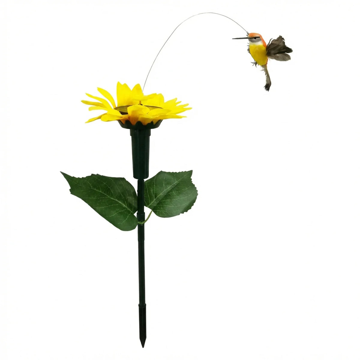 Solar Rotating Sunflower Garden Stake – Butterfly Hummingbird