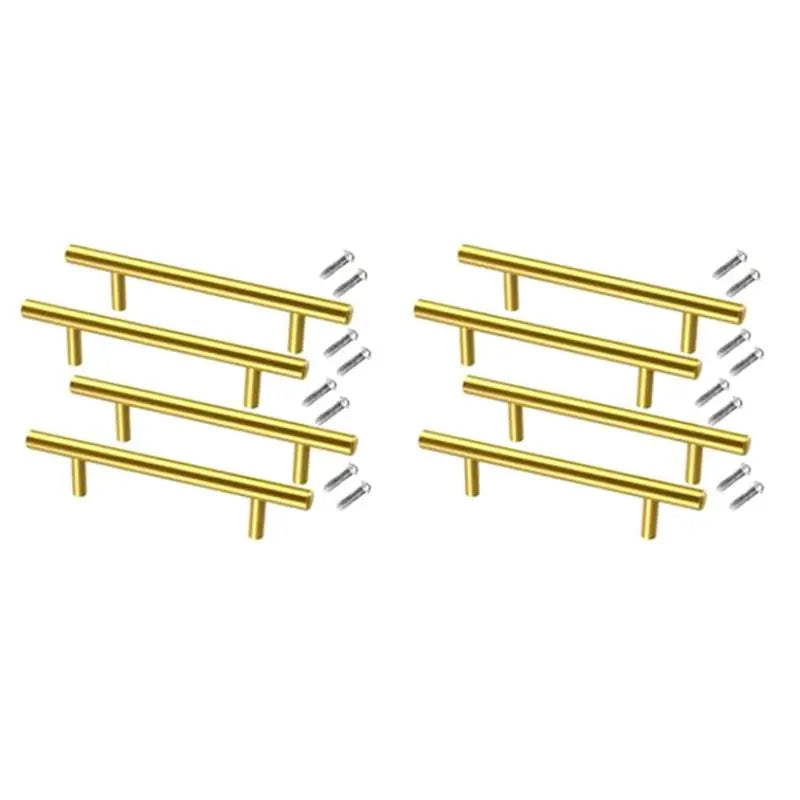16-Pack Gold Stainless Steel Resin Tray Handles with Screws