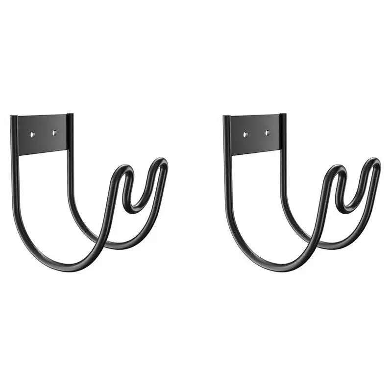 Wall Mounted Metal Garden Hose Holder & Hanger 2-Pack
