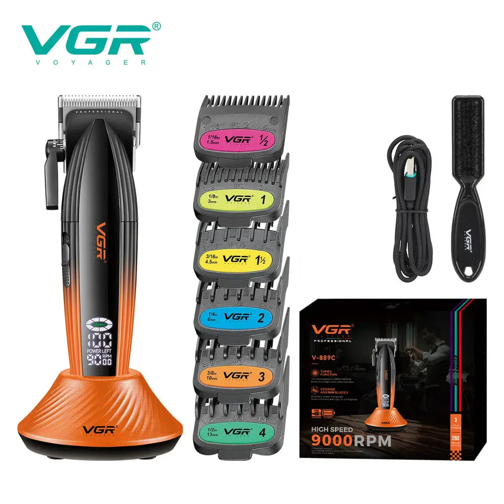 VGR V-889C Cordless Hair Clipper 9000 RPM – Professional Trimmer