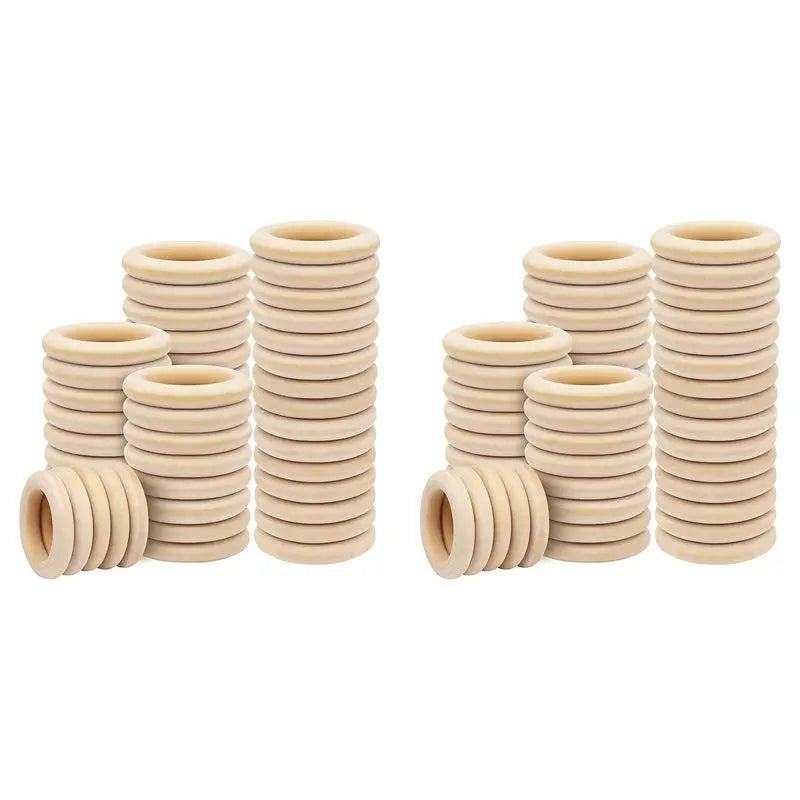 200PCS Natural Wood Rings 55mm – DIY Crafts & Jewelry Making