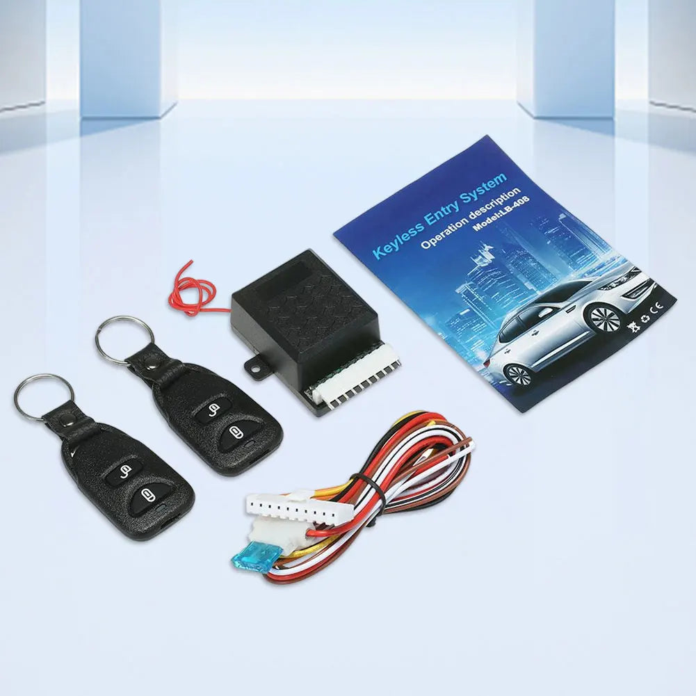 12V Universal Keyless Entry Kit – Car Door Lock & 2 Remotes
