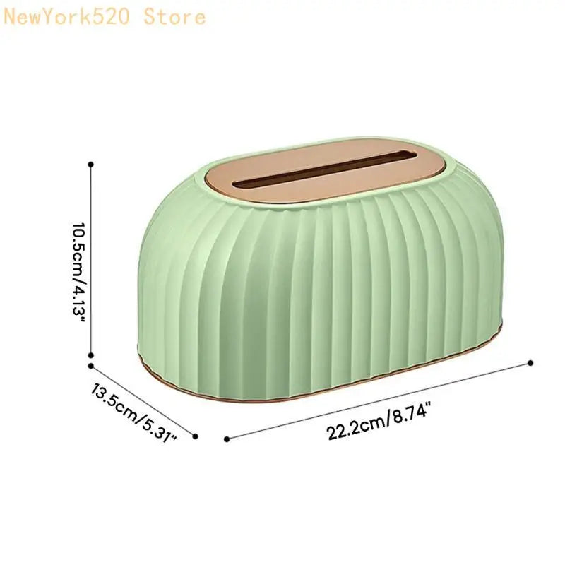 Striped Tissue Box Holder | Modern Plastic Napkin Dispenser