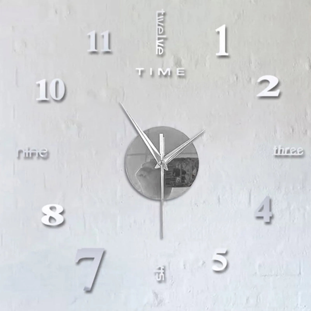 DIY 3D Mirror Wall Clock – Frameless Silent Sticker Clock