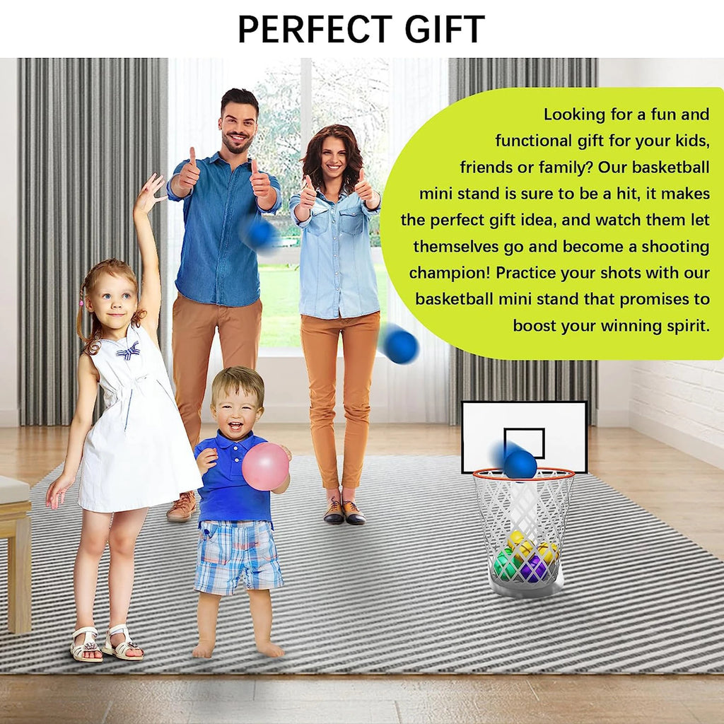 Wall-Mount Basketball Hoop Trash Can Storage Rack – Fun Gift