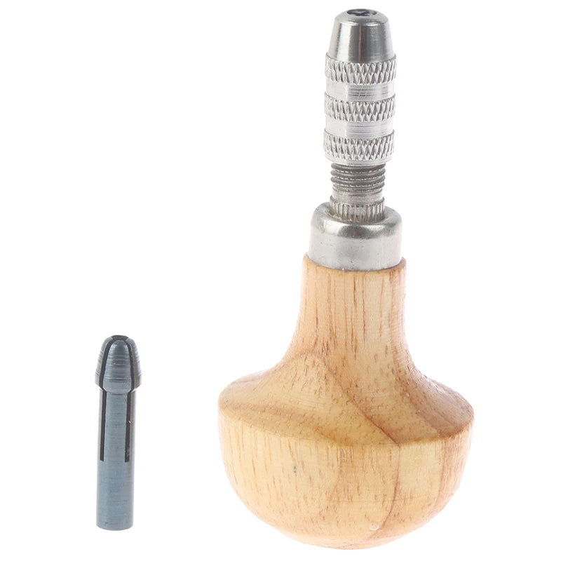 Jeweler's Pin Vise Wooden Handle Wire Wrapping Drill Kit