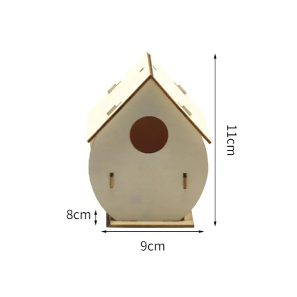 DIY Wooden Hanging Birdhouse – Natural Garden Bird Nest House