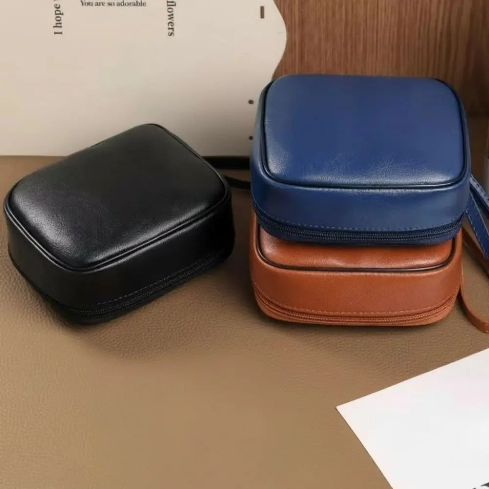 PU Leather Lipstick Pouch – Large Capacity Travel Makeup Bag