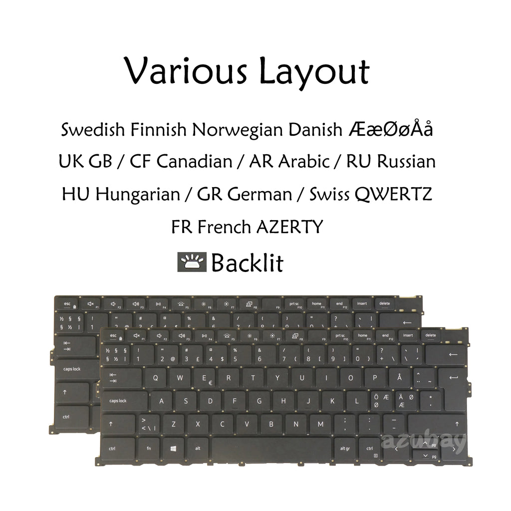 Backlit Keyboard for Dell XPS 13 9300 9310 – Multi-Layout