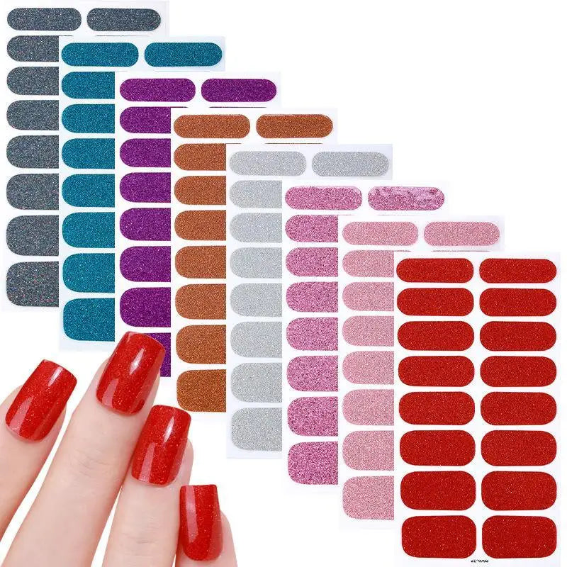 Glitter Self-Adhesive Nail Polish Strips – DIY Nail Wraps
