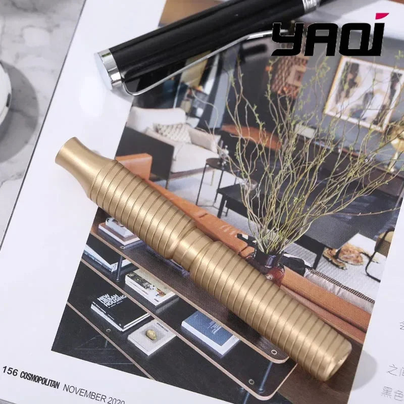 YAQI 88mm Solid Brass Safety Razor Handle – Nickel Finish