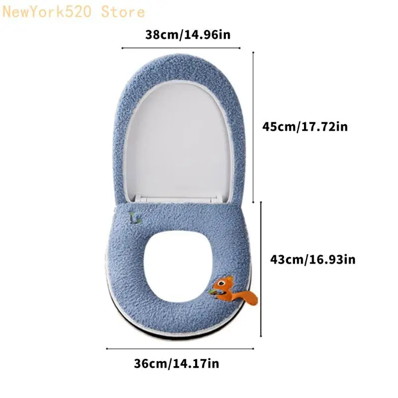 Plush Toilet Lid Cover Non-Slip Ergonomic Handle | VIBE