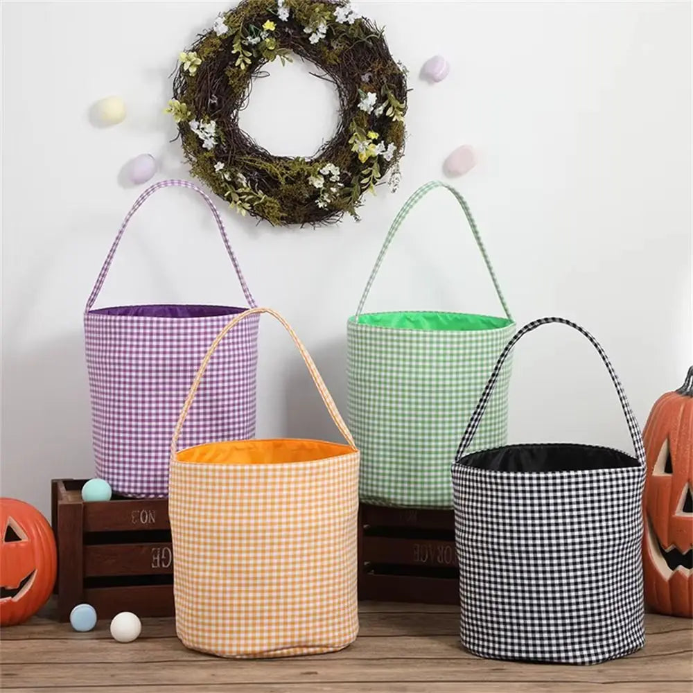Large Halloween Trick or Treat Candy Basket Tote Bag