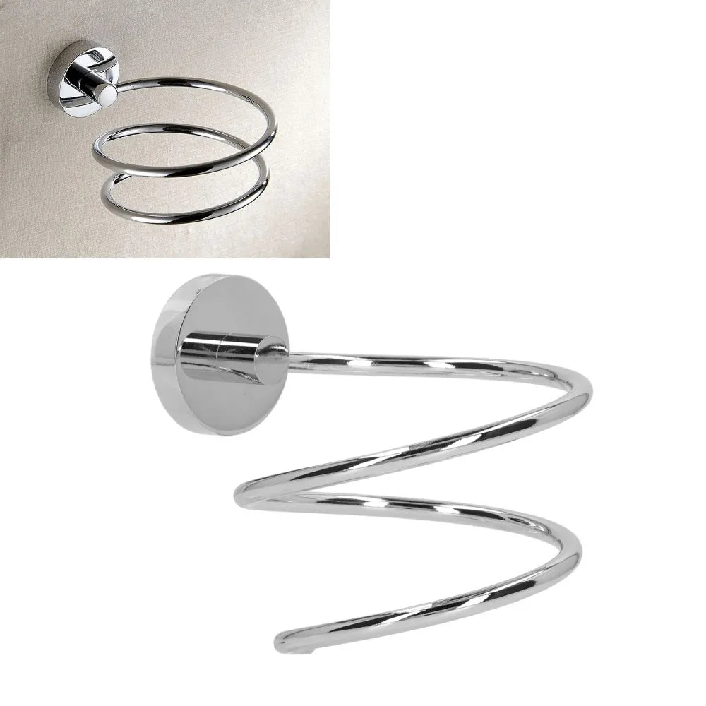 Wall Mounted Stainless Steel Hair Dryer Holder – Rust Proof