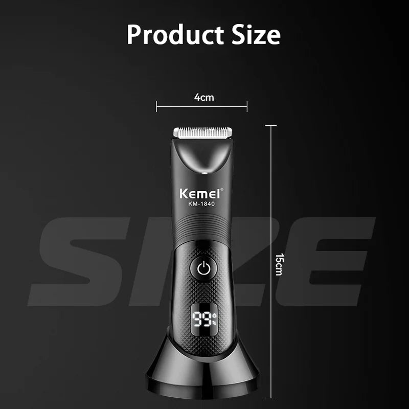 Kemei Electric Body & Beard Trimmer IPX7 Wet Dry Men Women