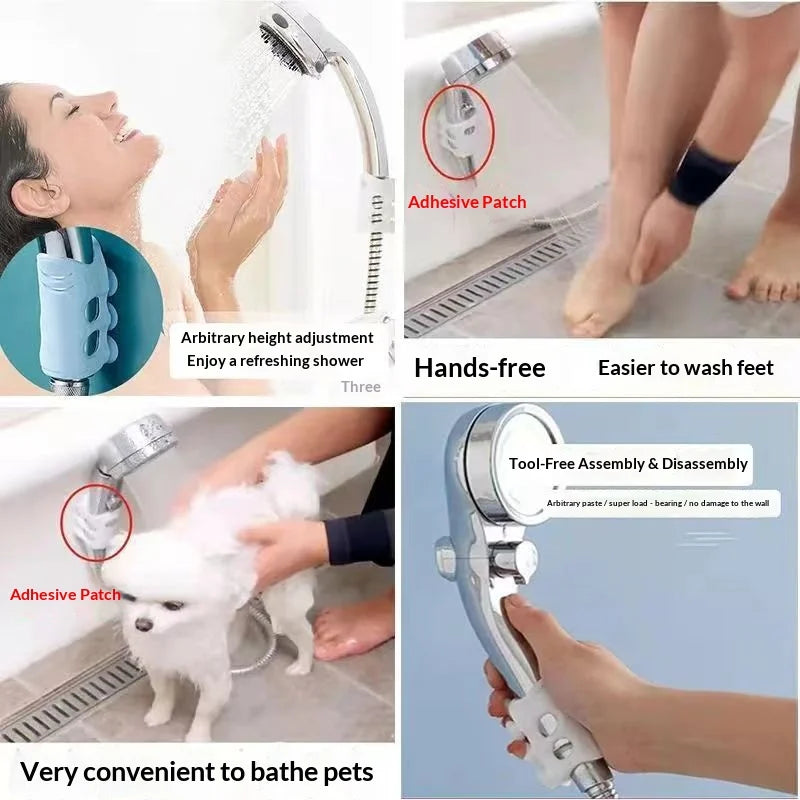 Silicone Suction Cup Shower Head Holder – No-Drill Wall Bracket