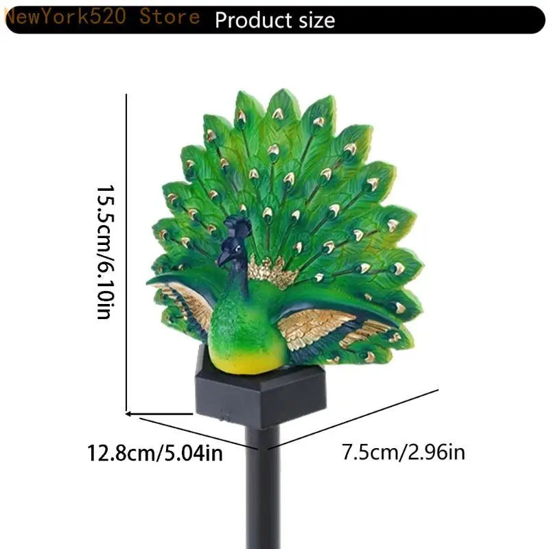 Metal Bird Solar Garden Stake Light – LED Outdoor Accent