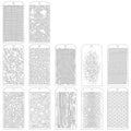48-Piece Reusable Craft Stencils – Brick, Dot & Texture Art