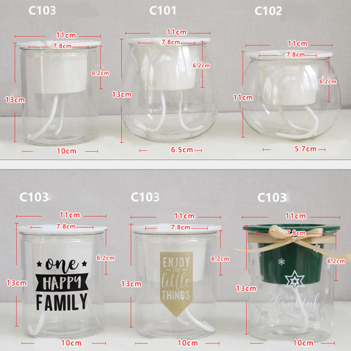 Mini Spherical Transparent Self-Watering Succulent Planter