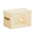 Foldable Fabric Storage Box with Visible Window & Handle
