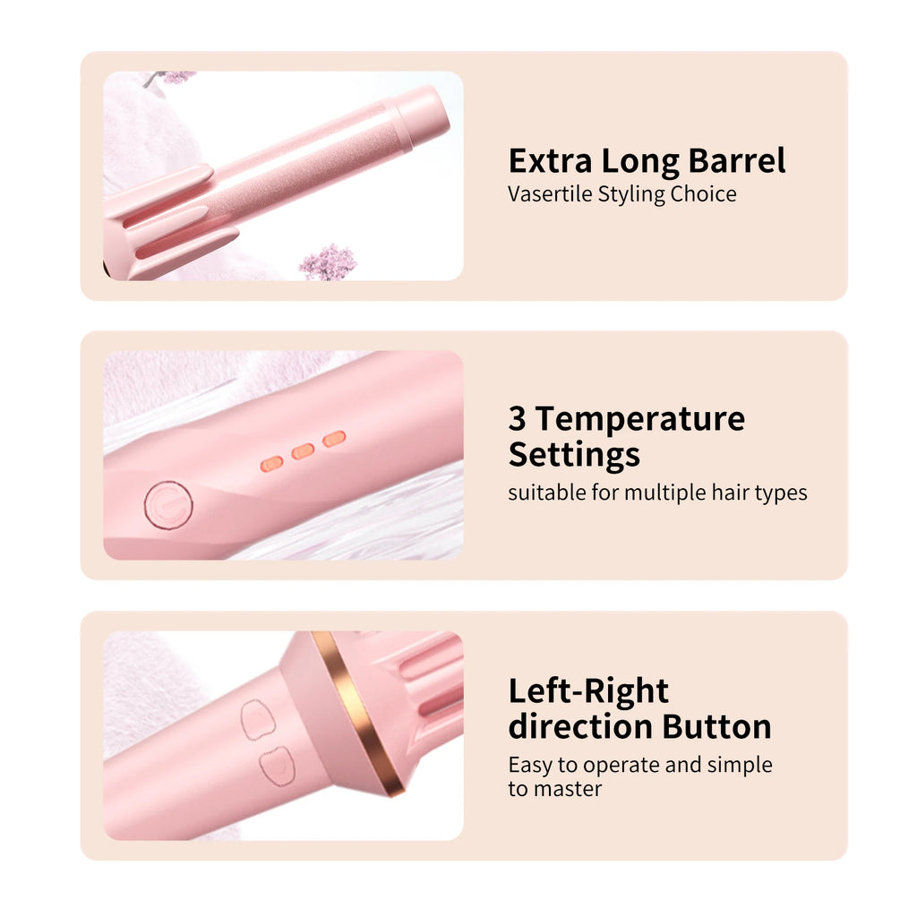 32MM Automatic Curling Iron – 3 Heat Settings, Long-Lasting Curls