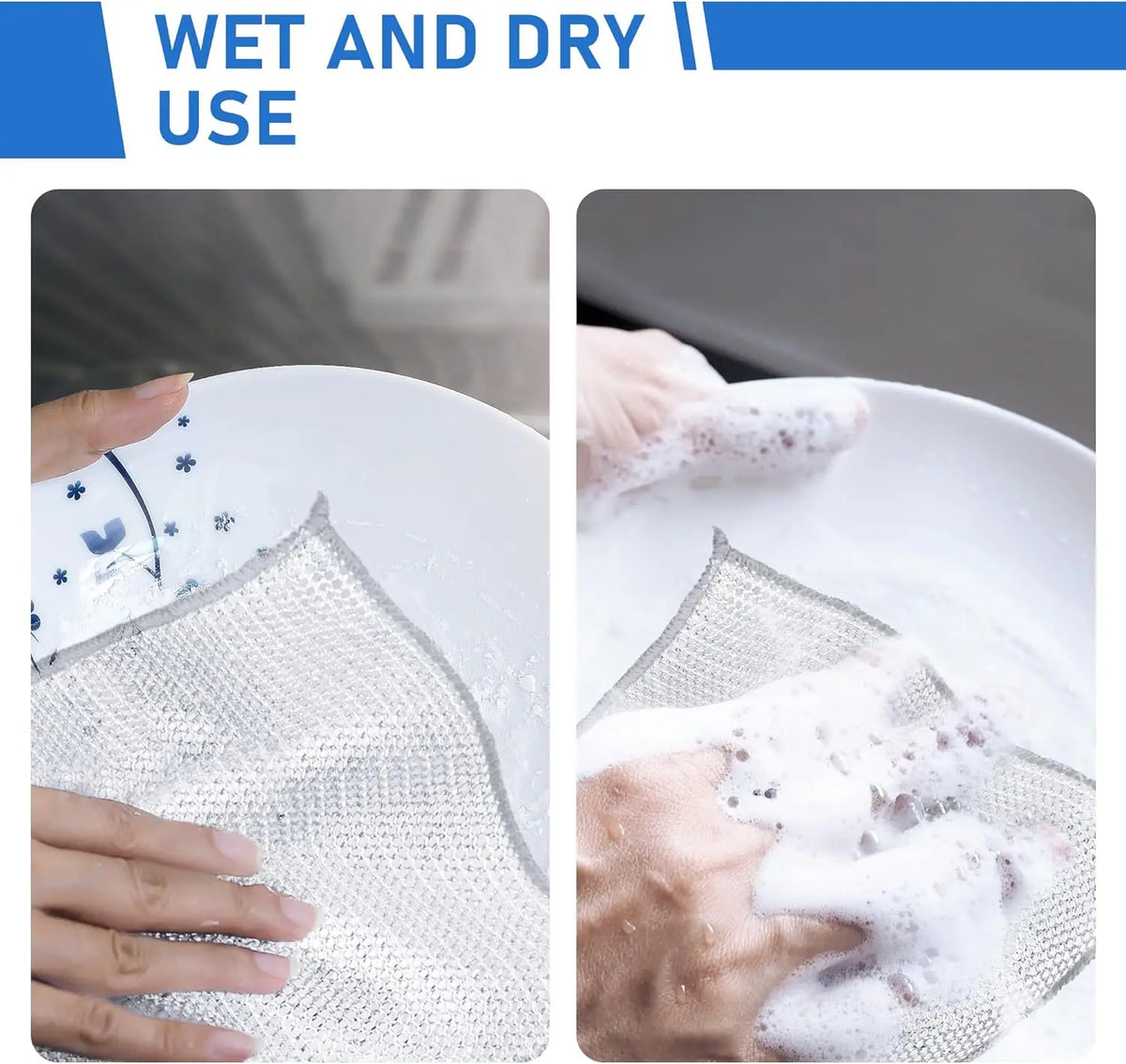 VIBE Stainless Steel Scrubbers 30/60 PCS – Non-Scratch Pads