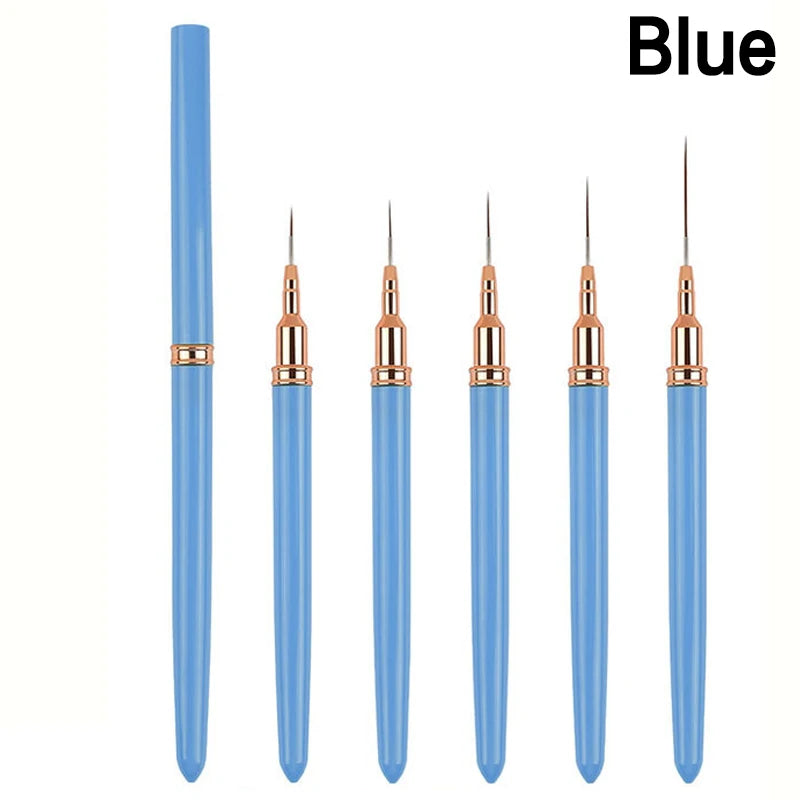 5-Pc Nail Art Liner Brush Set – Striping & Gel Design