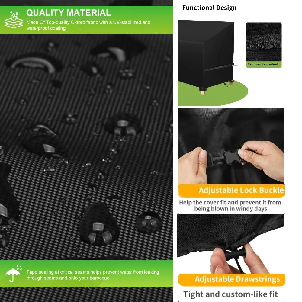 210D Oxford Waterproof Outdoor Patio Furniture Cover | UV Guard
