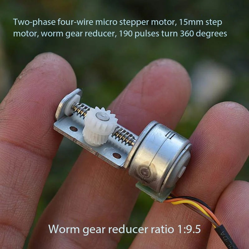 15BY Mini 15mm 2-Phase Stepper Motor Linear Screw Shaft & Gear DIY