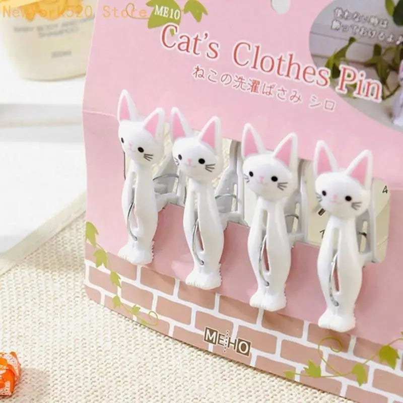 4-Pack Cartoon Windproof Clothes Pegs – Fun Plastic Clips