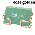 Golden Stainless Steel Desk Card Holder – VIBE Office Organizer