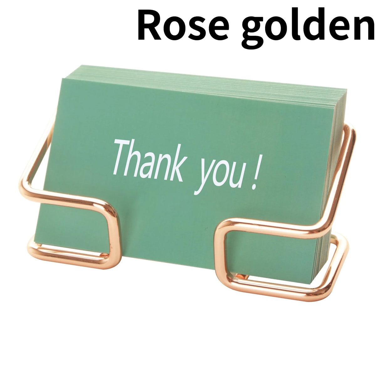 Golden Stainless Steel Desk Card Holder – VIBE Office Organizer