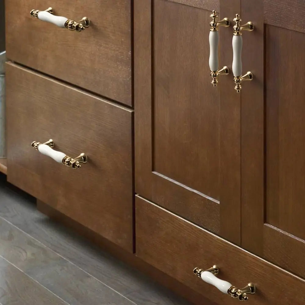 Modern Ceramic Cabinet Handles – Gold & Silver Drawer Pulls