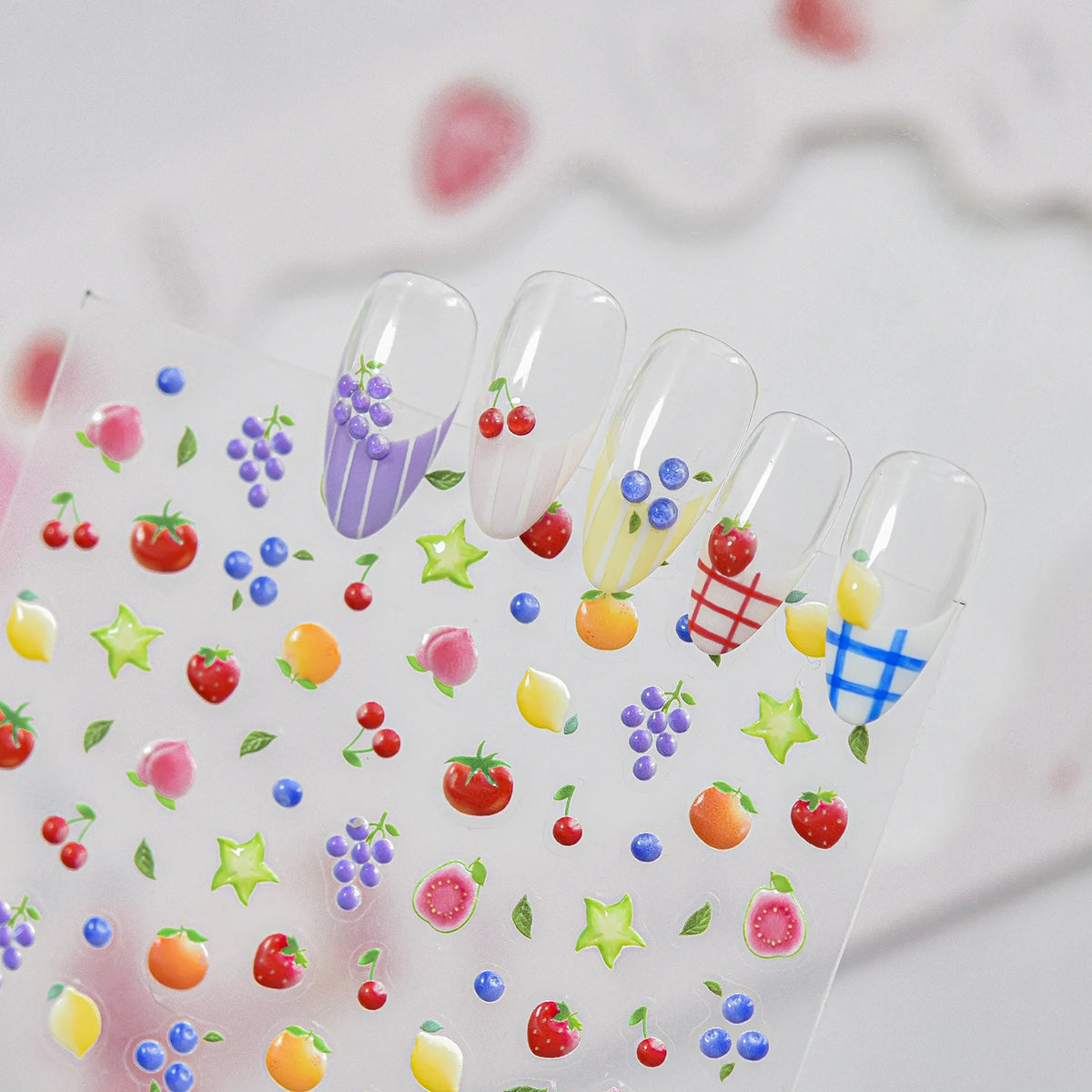 Fruit Nail Art Stickers – Jelly Self-Adhesive Nail Decals