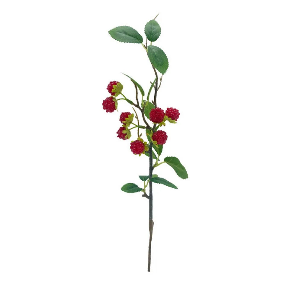 Artificial Raspberry Berry Branches – Faux Fruit Floral Stems