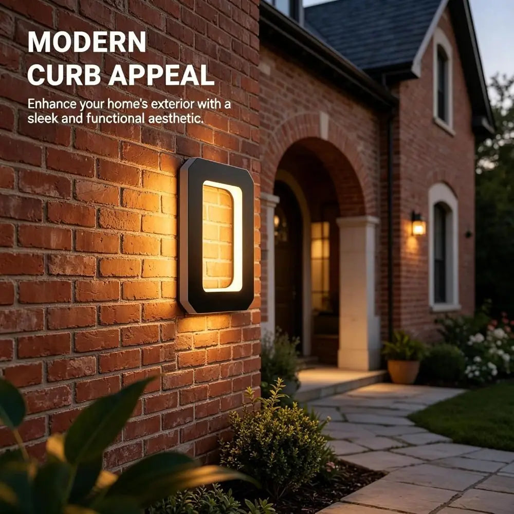 Solar LED House Numbers 6.7" IP44 Waterproof – Auto Night Light