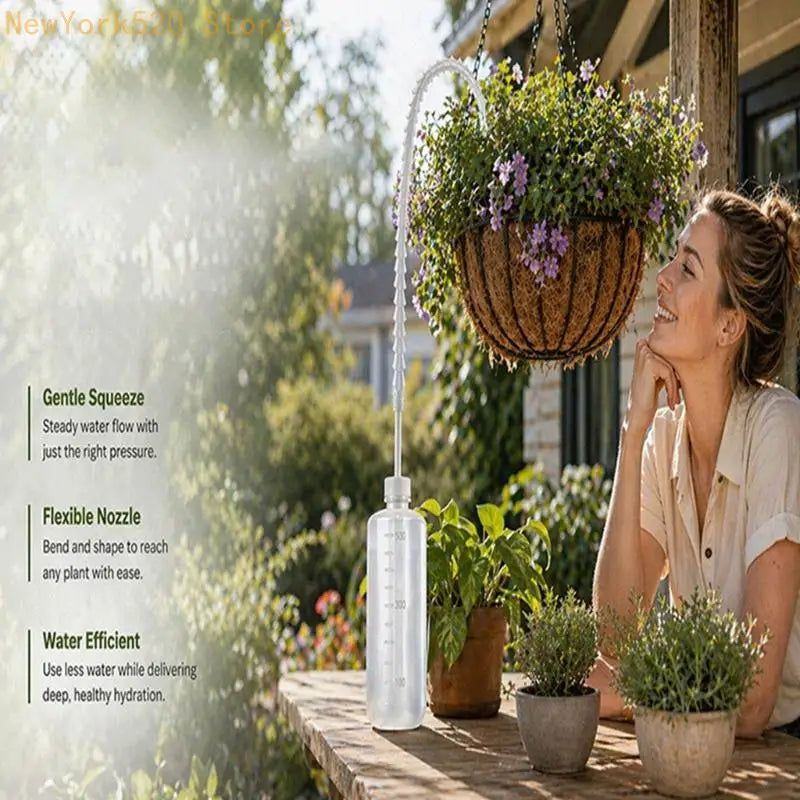 Long Nozzle Squeeze Watering Bottle for Indoor Potted Plants