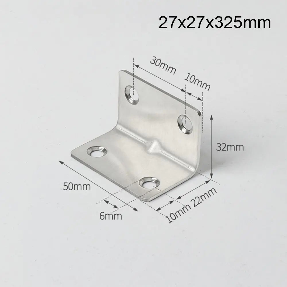 Stainless Steel 90° L-Shape Corner Brackets – Furniture Hardware
