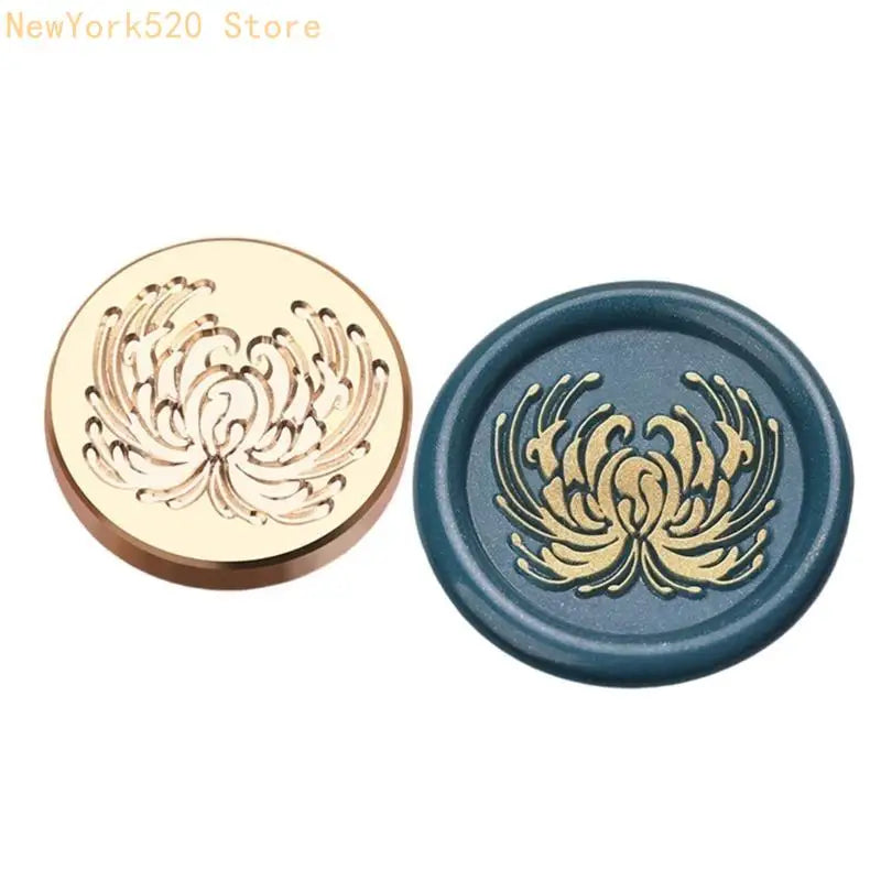 Brass Flower Wax Seal Stamp – 28 Designs for Scrapbooking