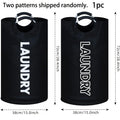 Black Collapsible Laundry Hamper Bag with Handles – 28 Inch
