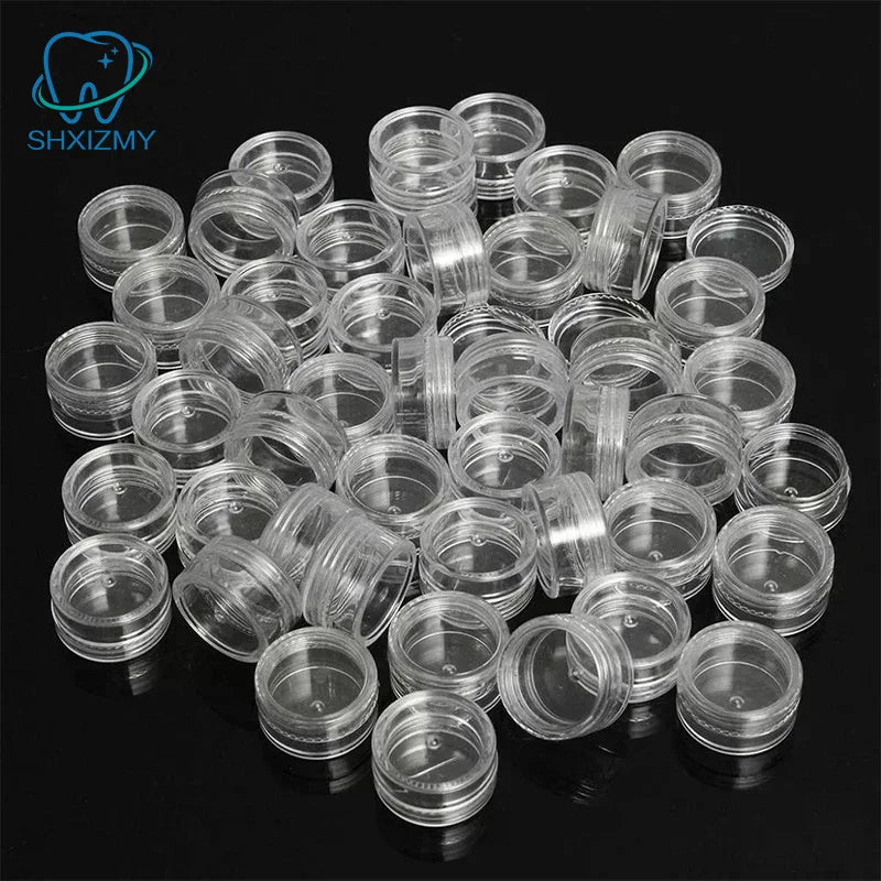 50-Pack Clear Mini Cosmetic Jars 5g Sample Containers for Nail