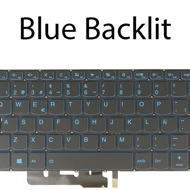 AZUBAY Blue Backlit Keyboard for Lenovo IdeaPad L340 Series