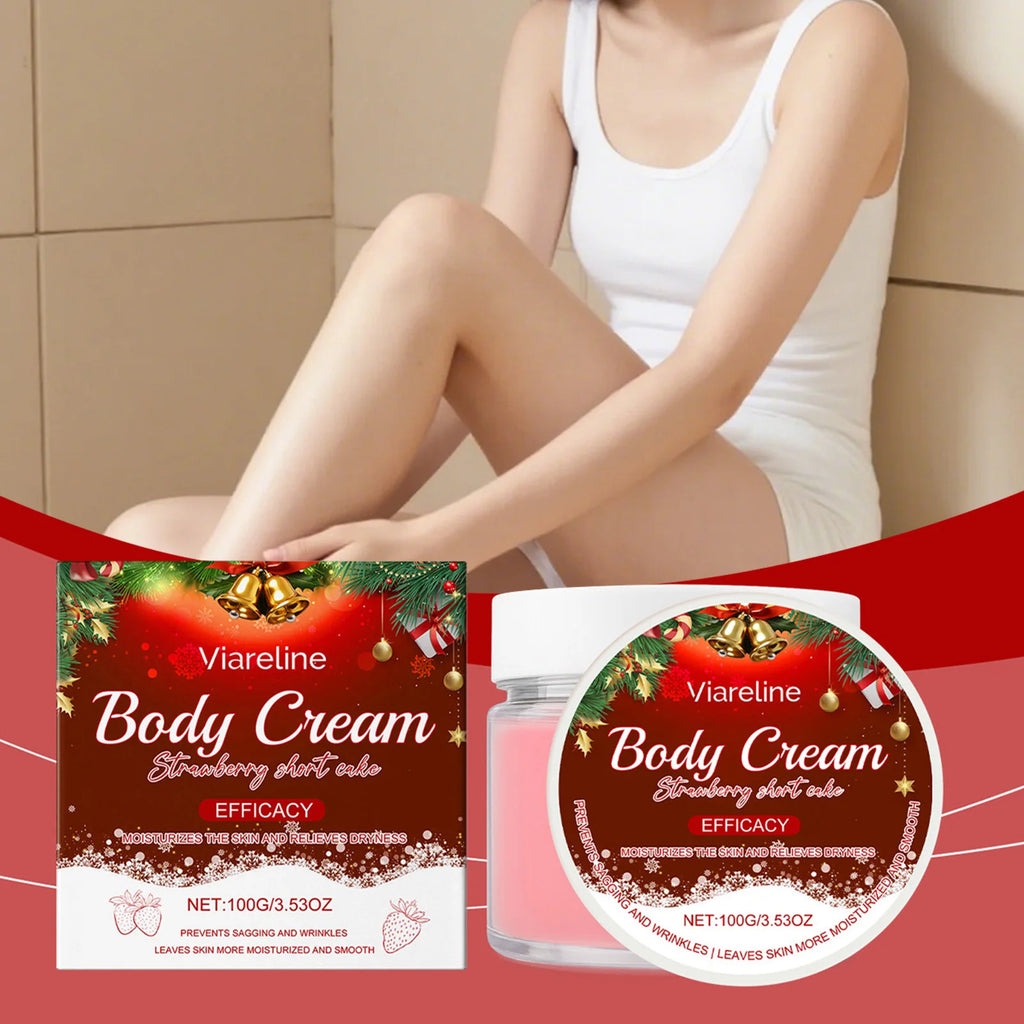 Strawberry Scented Body Cream – 24-Hour Deep Moisturizer