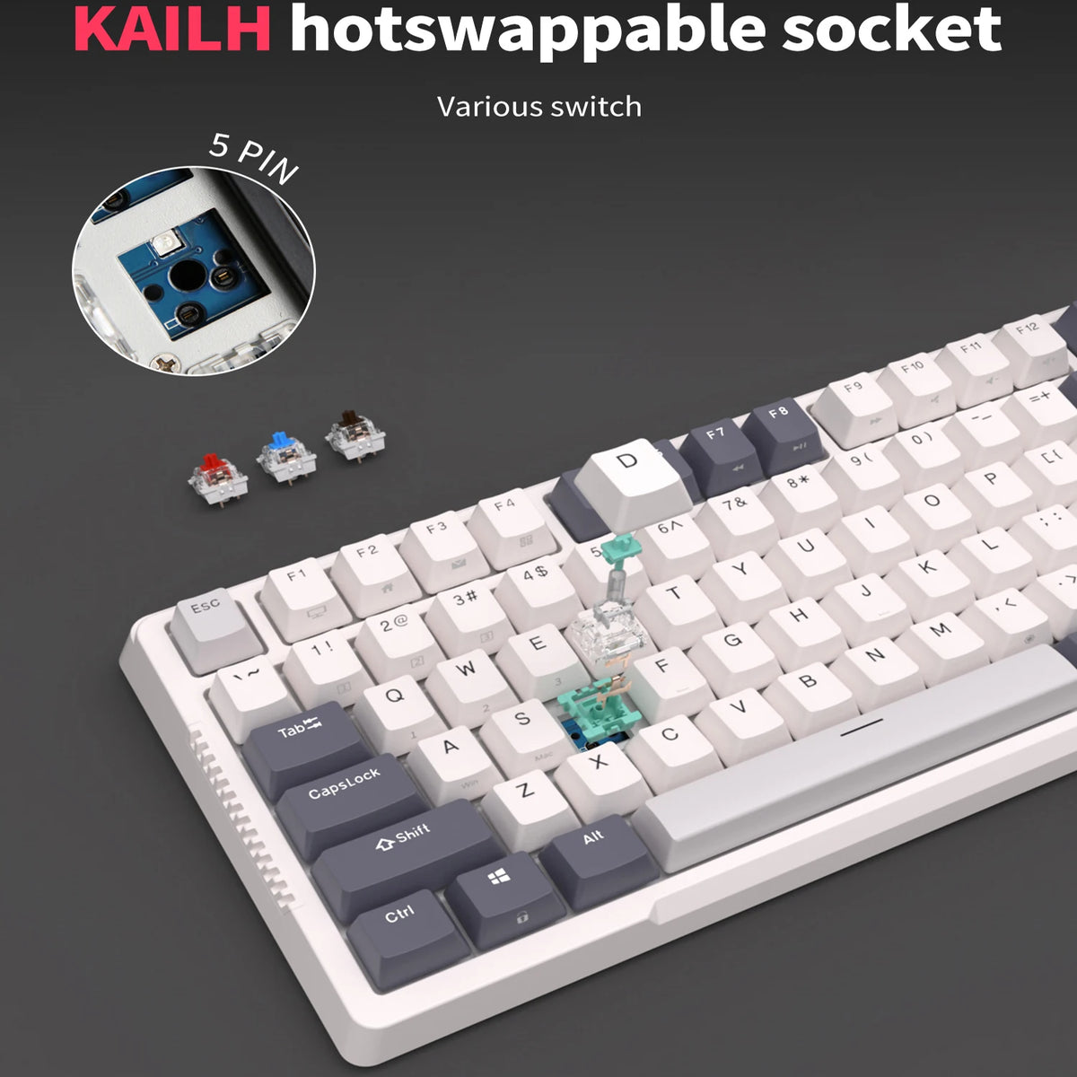 RK H81 Gasket Tri-Mode RGB Mechanical Keyboard 81 Key