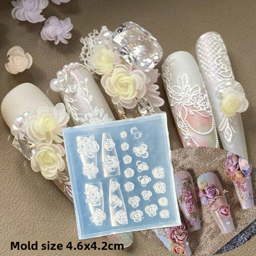 3D Seashell Flower Nail Art Silicone Mold – UV Resin & Gel