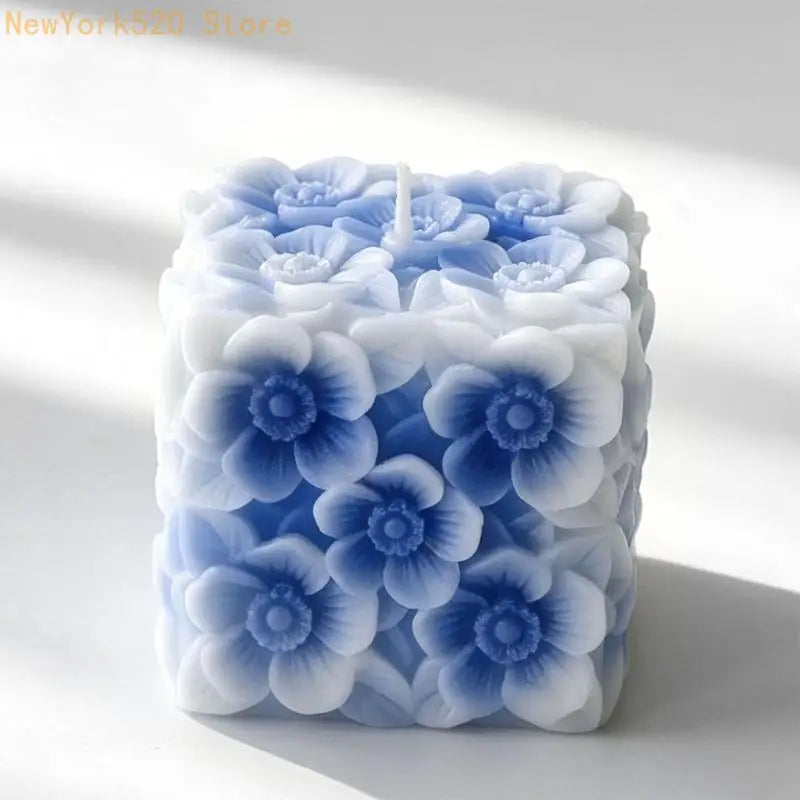 Square Flower Silicone Mould for Soap, Candle & Baking Crafts