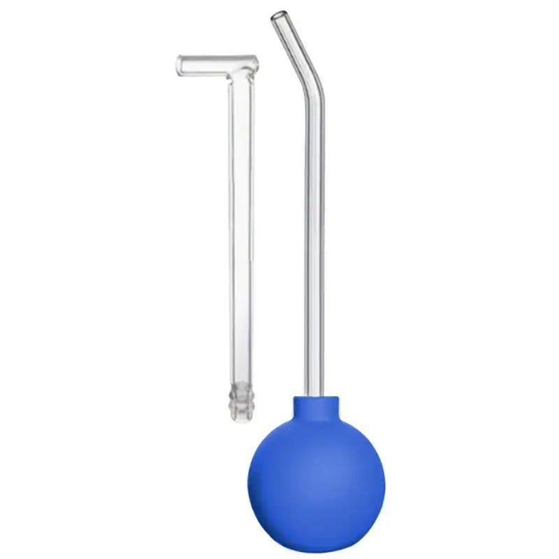 Silicone Irrigation Bulb Syringe with Curved Steel Tip & Brush