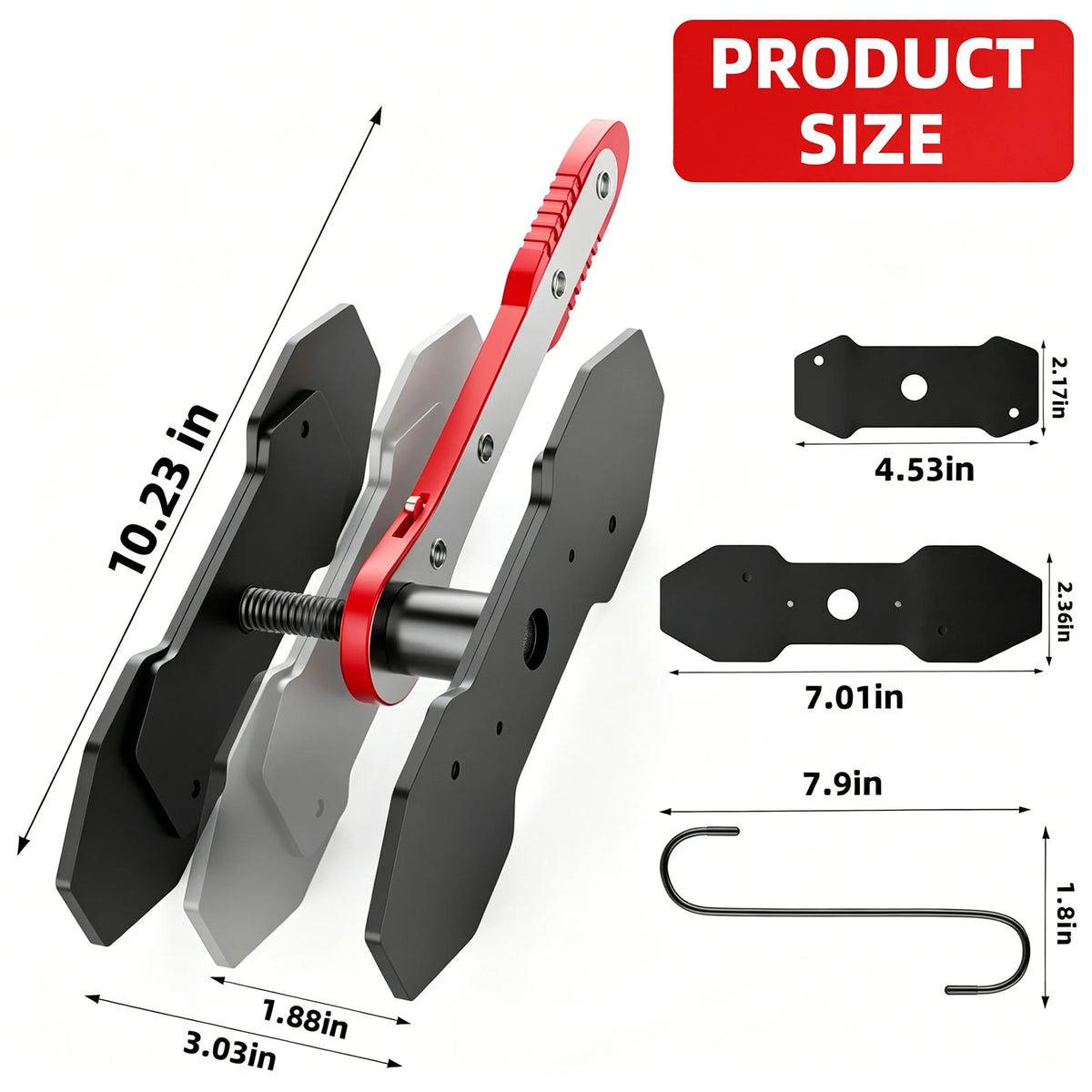 360° Brake Caliper Piston Compressor Tool – Heavy-Duty Steel