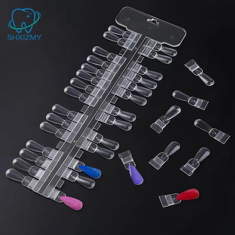 36pcs Teardrop Nail Art Display Cards & False Nail Tips Rack