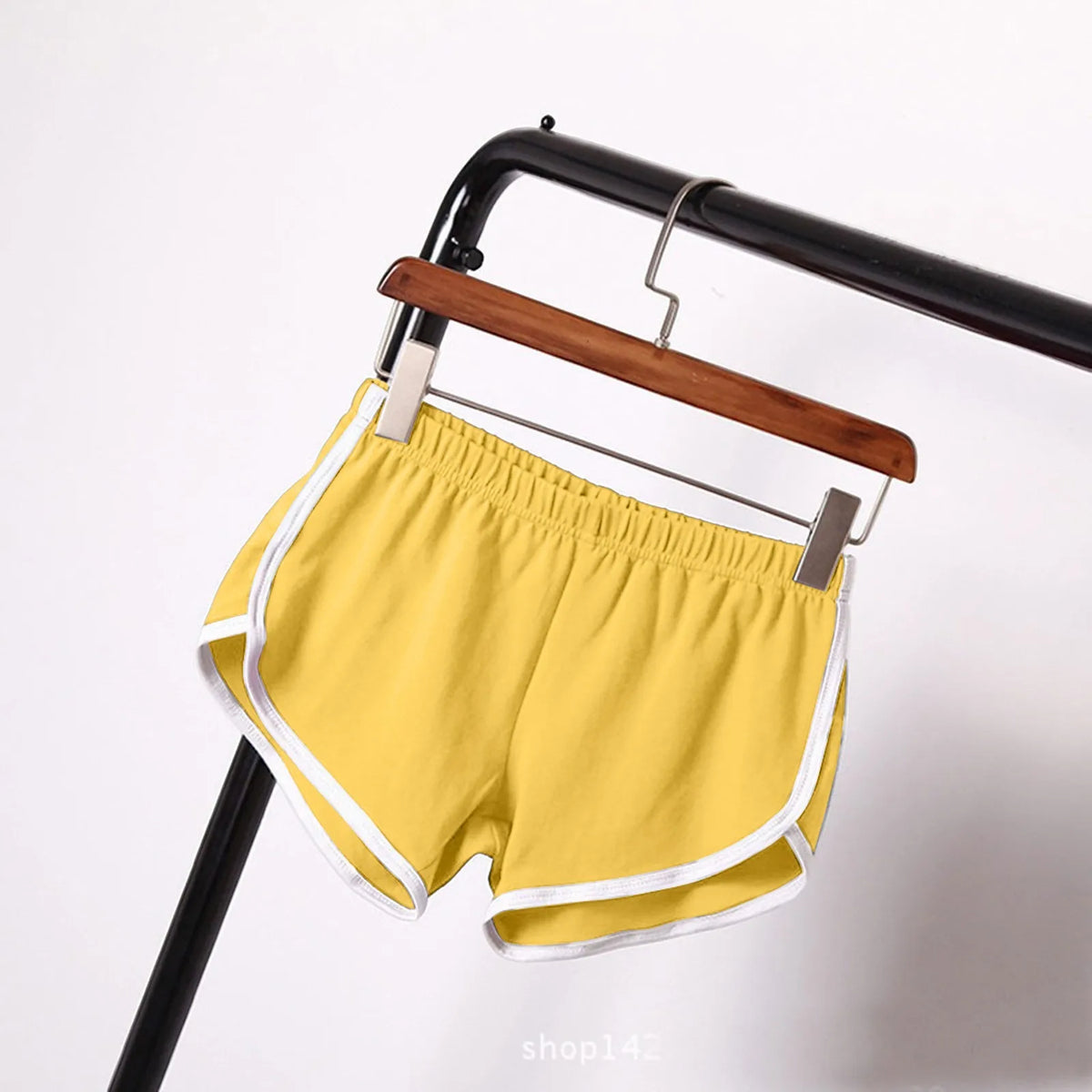 Women's Candy Color Sports Shorts – Elastic Waist Summer Casual